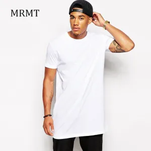 2017 Brand New Men's Clothing White long t shirt Hip hop StreetWear t-shirt Extra Long Length Tee Tops long line tshirt