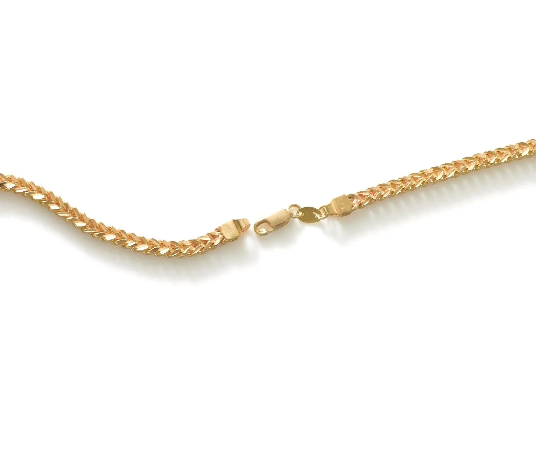 22K Yellow Gold Men's Link Chain W/ Rounded Curb Link, 24 Inches