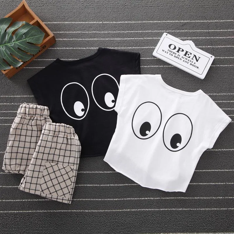 2pcs Fashion Design Print T-shirt and Pants