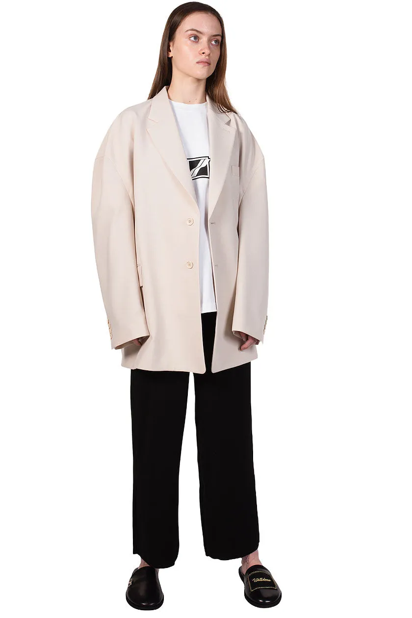 Beige Oversize Single Jacket