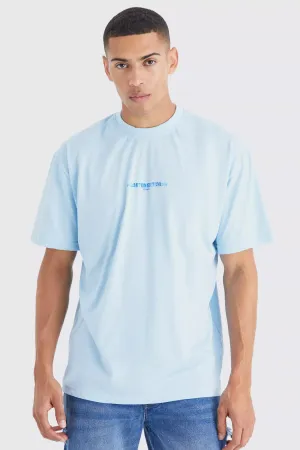 Boohoo Light Blue Oversized Limited Edition Heavyweight Mens T-Shirt