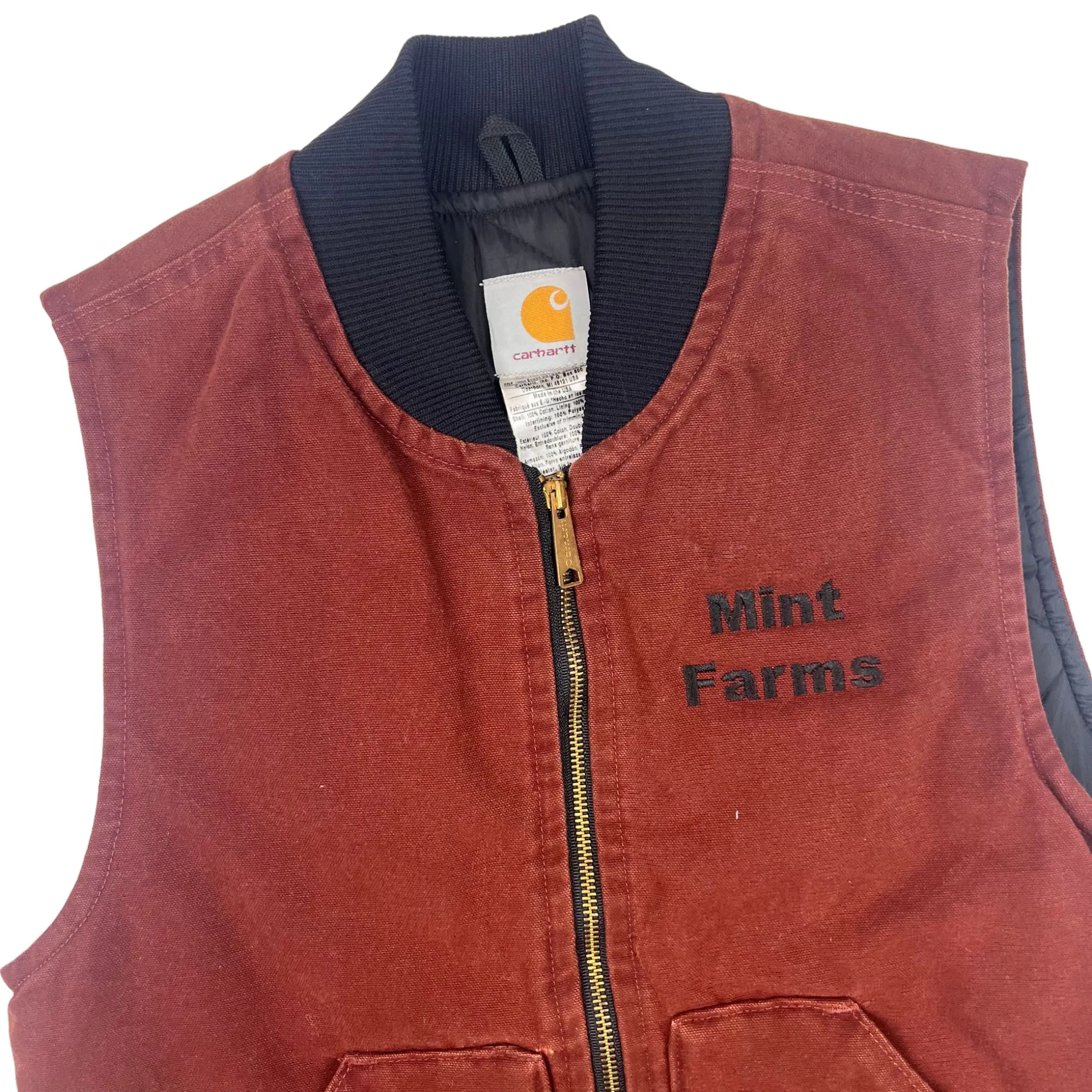 Carhartt Quilted Lined Workwear Vest Red V02 CLY