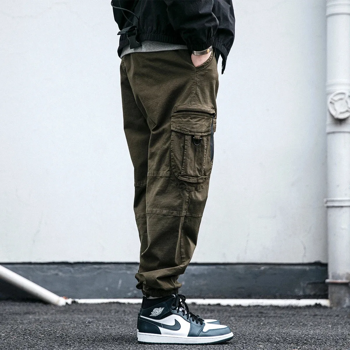 Casual Cargo Pants Men Japanese Streetwear Loose Joggers