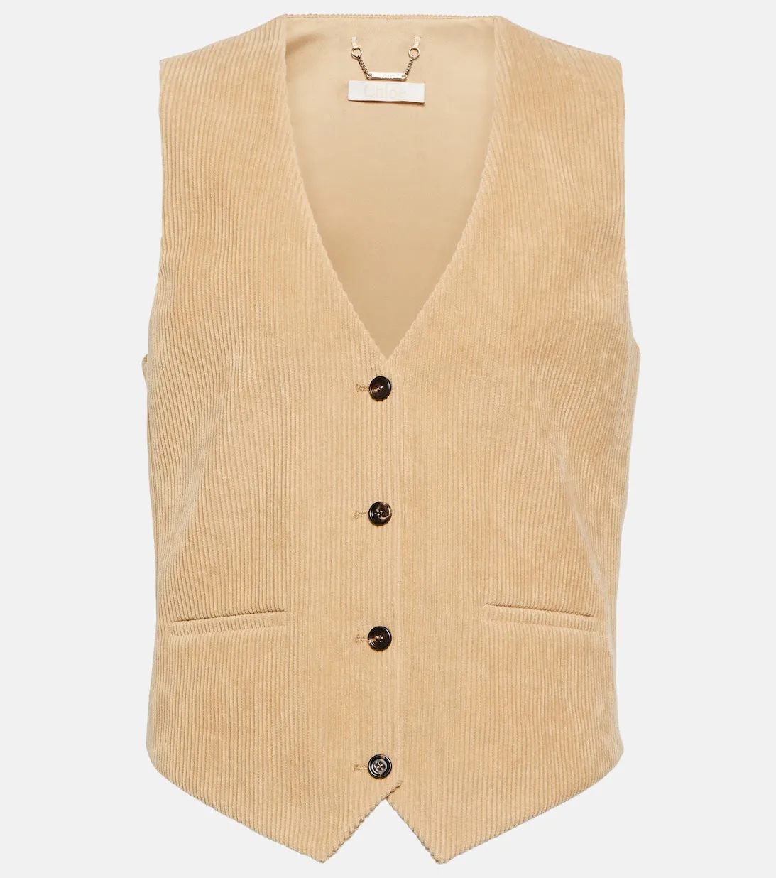 CHLOÉ cotton vest, beige