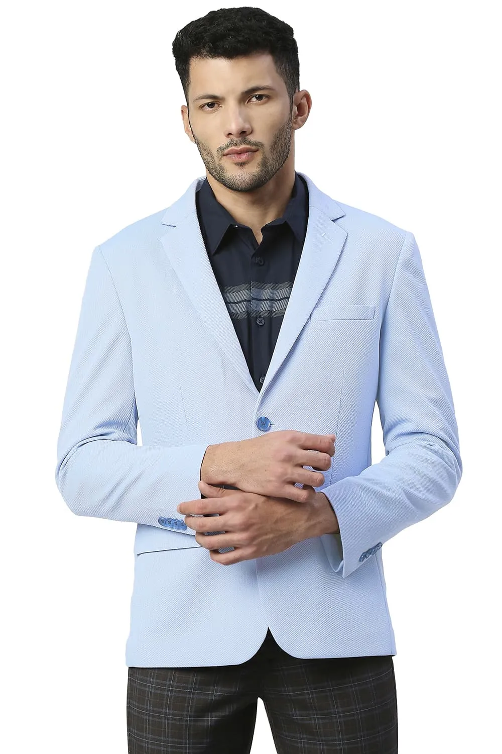 Comfort Fit Polyester Stretch Knit Blazers