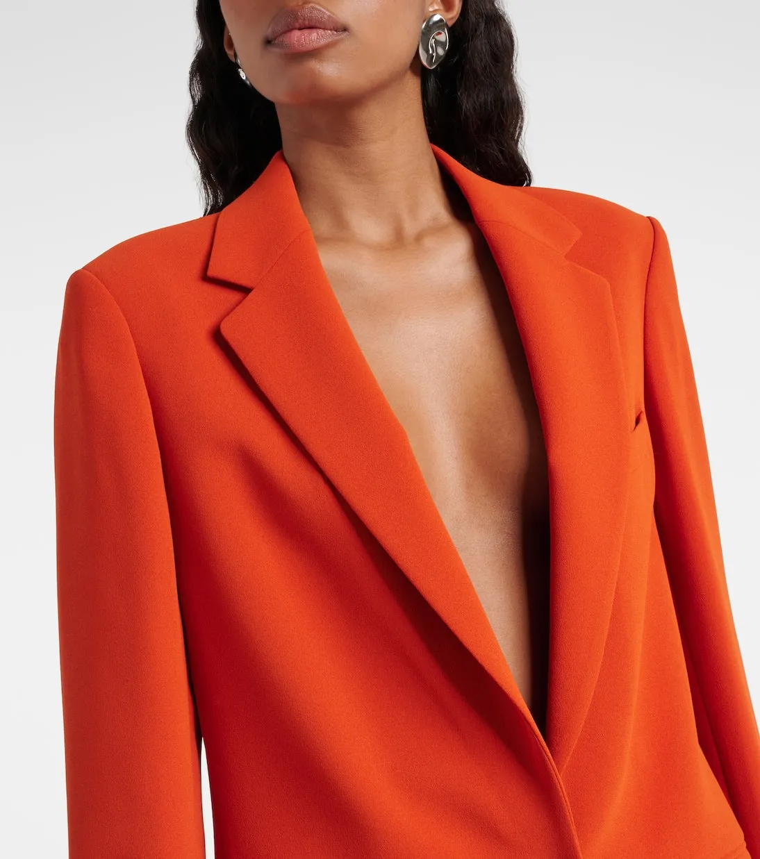 Dries Van Noten crepe jacket, orange