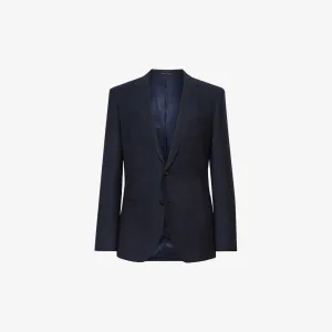 Dunn Slim Fit Wool Blazer in Reiss Check, Navy