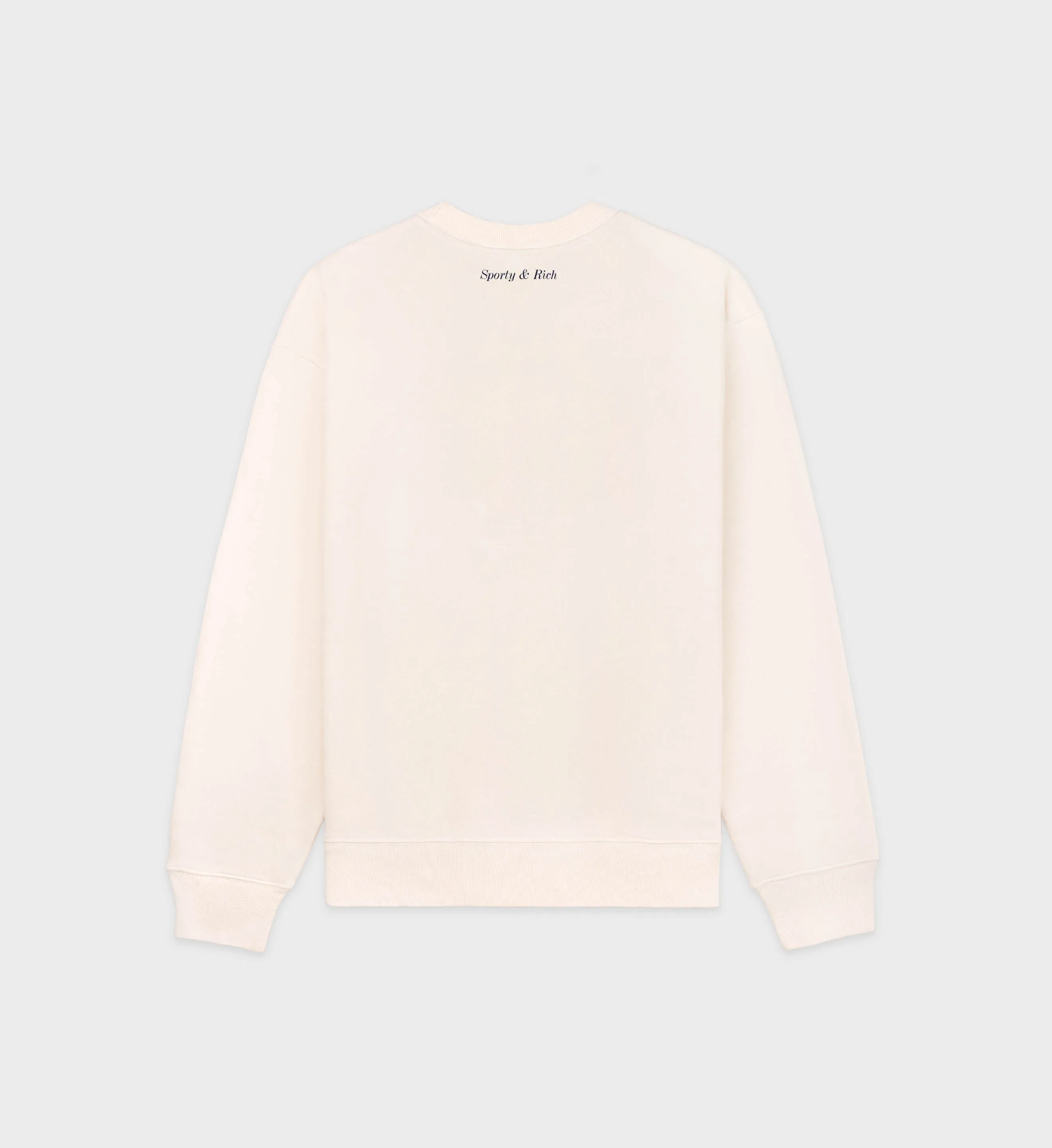 Eden Crest Crewneck - Cream/Navy