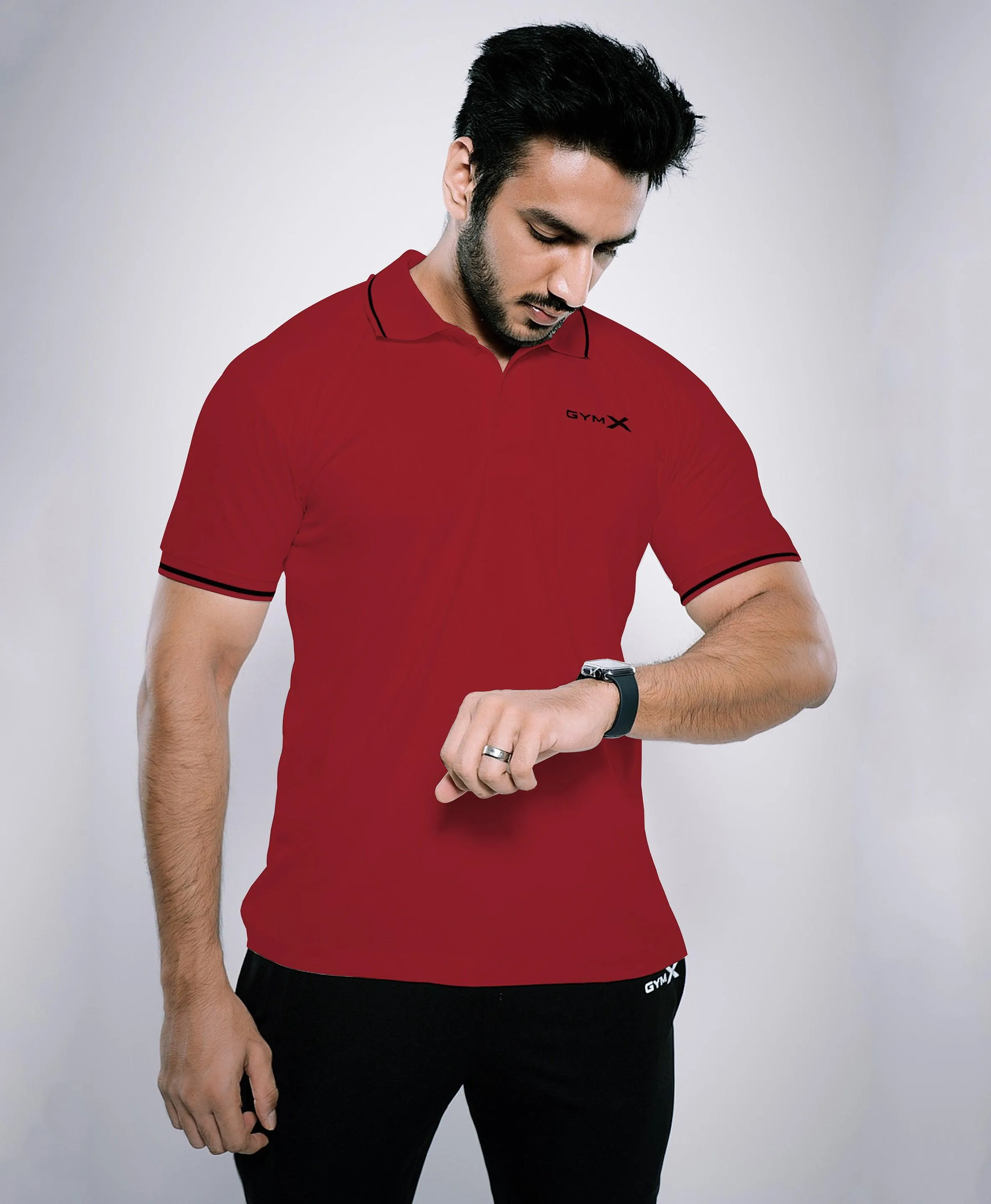 Epic GymX Polo Tee: Valentine Red - Sale