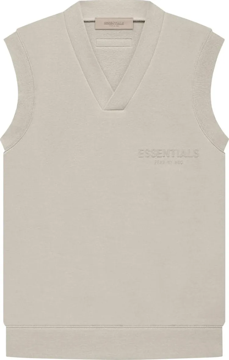 Fear of God Essentials V Neck Vest 'Smoke', gray