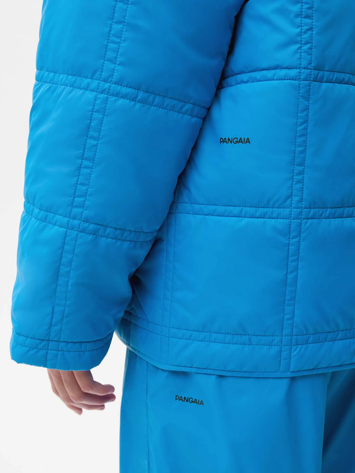 FLWRDWN™ Quilted Collarless Jacket—cerulean blue