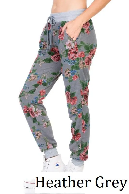 French Terry Floral Joggers*