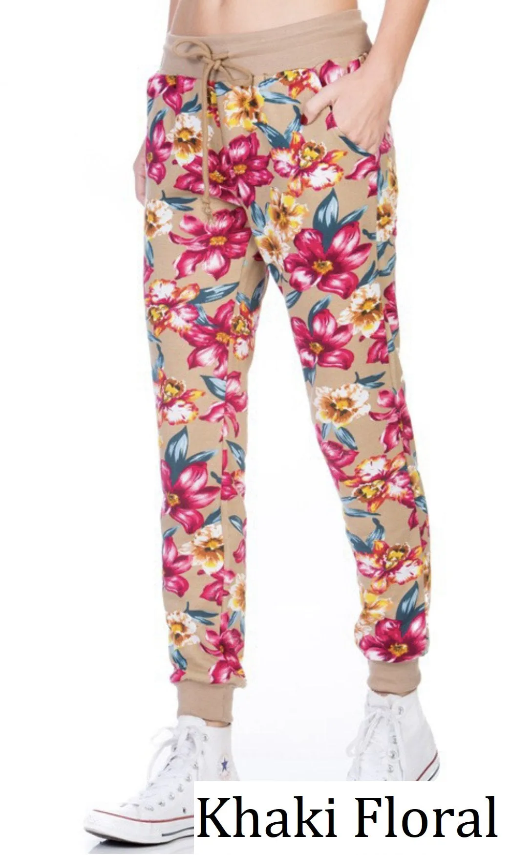 French Terry Floral Joggers*