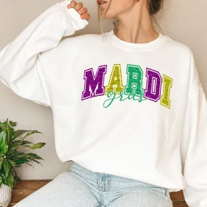 Glitter Mardi Gras Sweatshirt