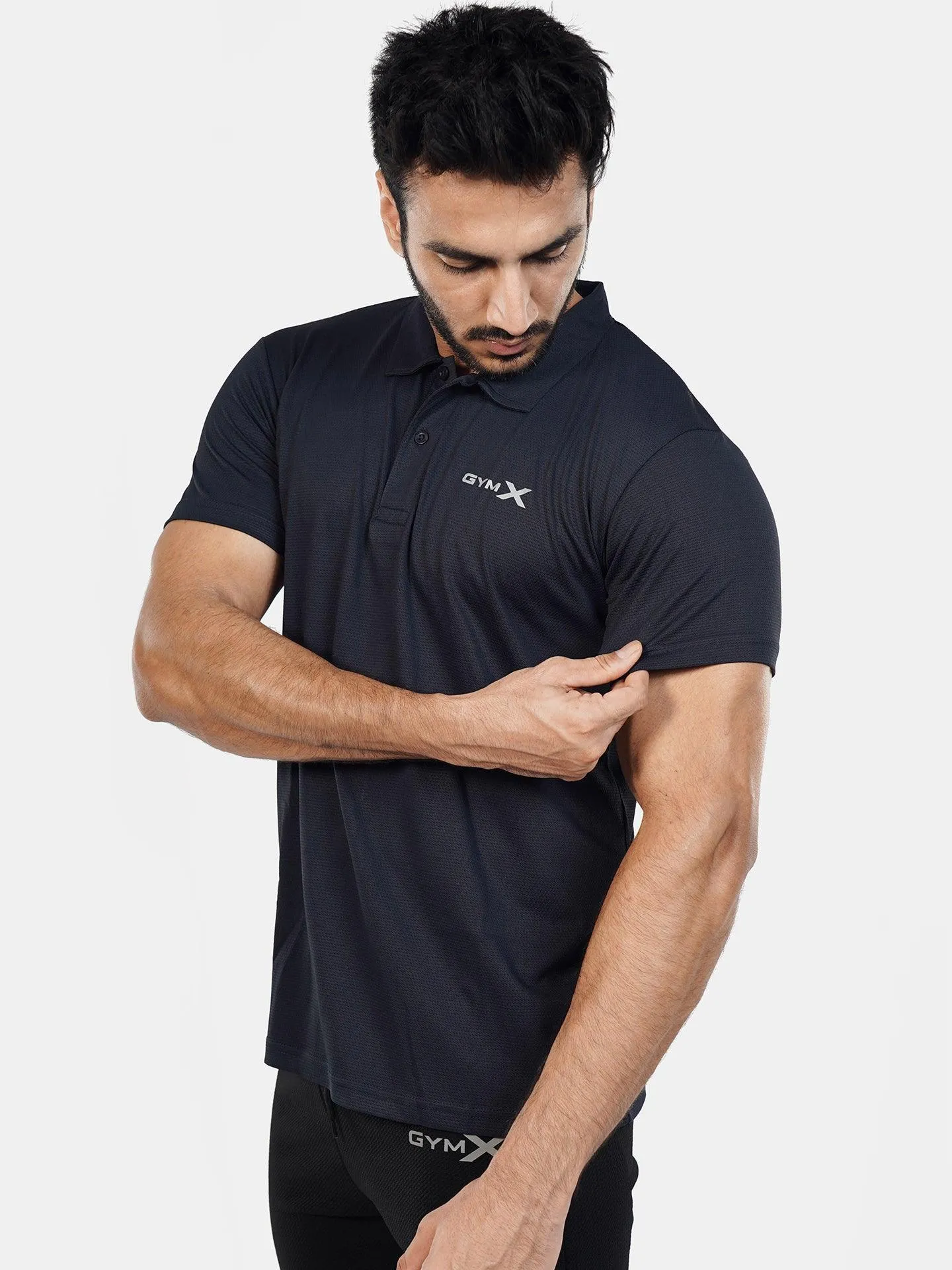 GymX Polo Tech Tee: Infinity Blue