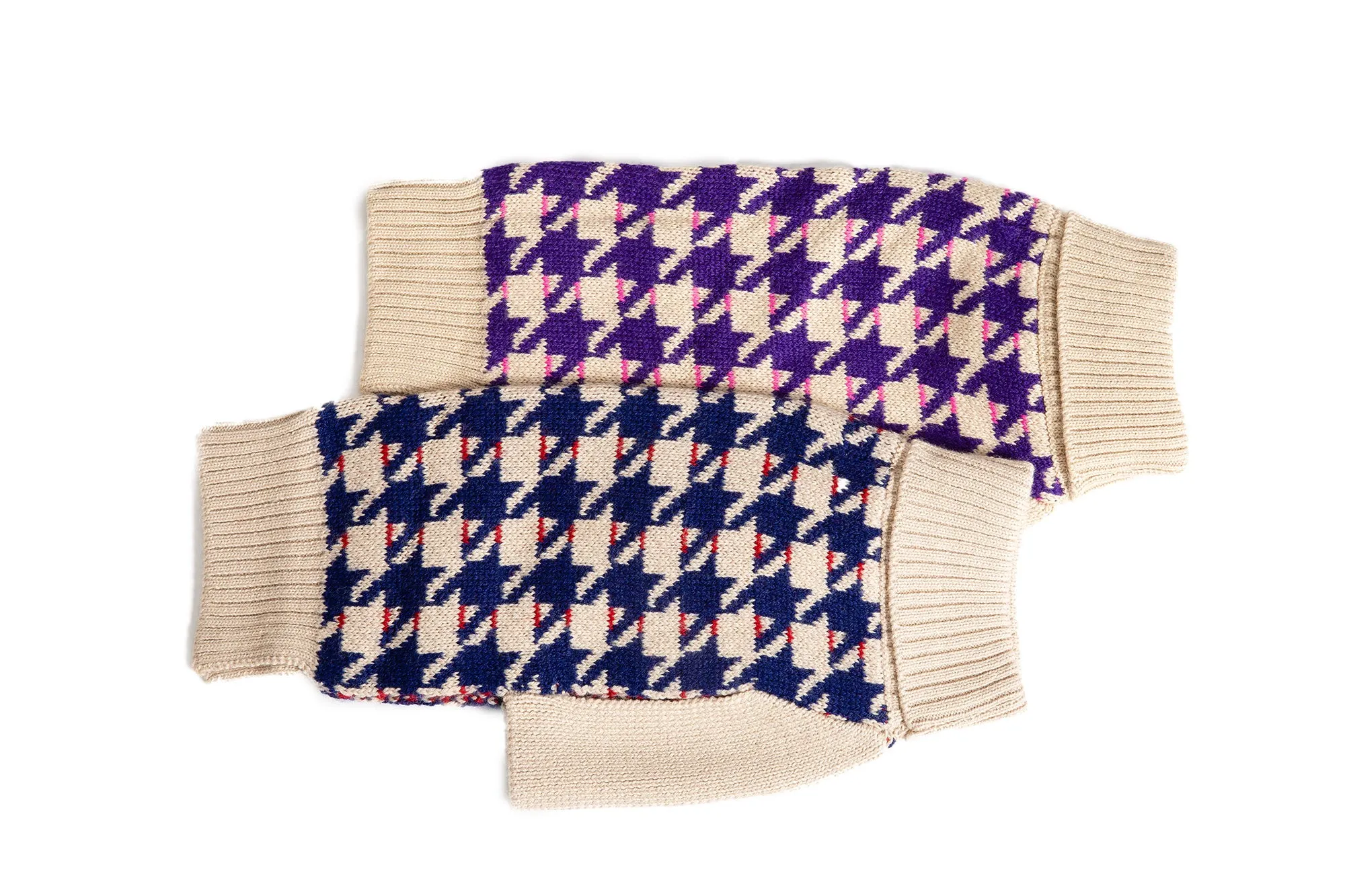 Herringbone His & Hers Wool Dog Sweater - 2 Color Options - Small & Large Dogs