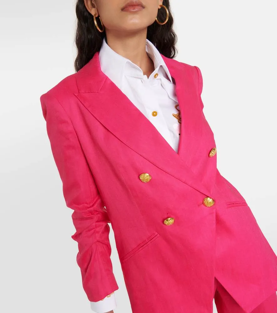 Hirsch VERONICA BEARD Linen Blend Dickey Blazer, Pink