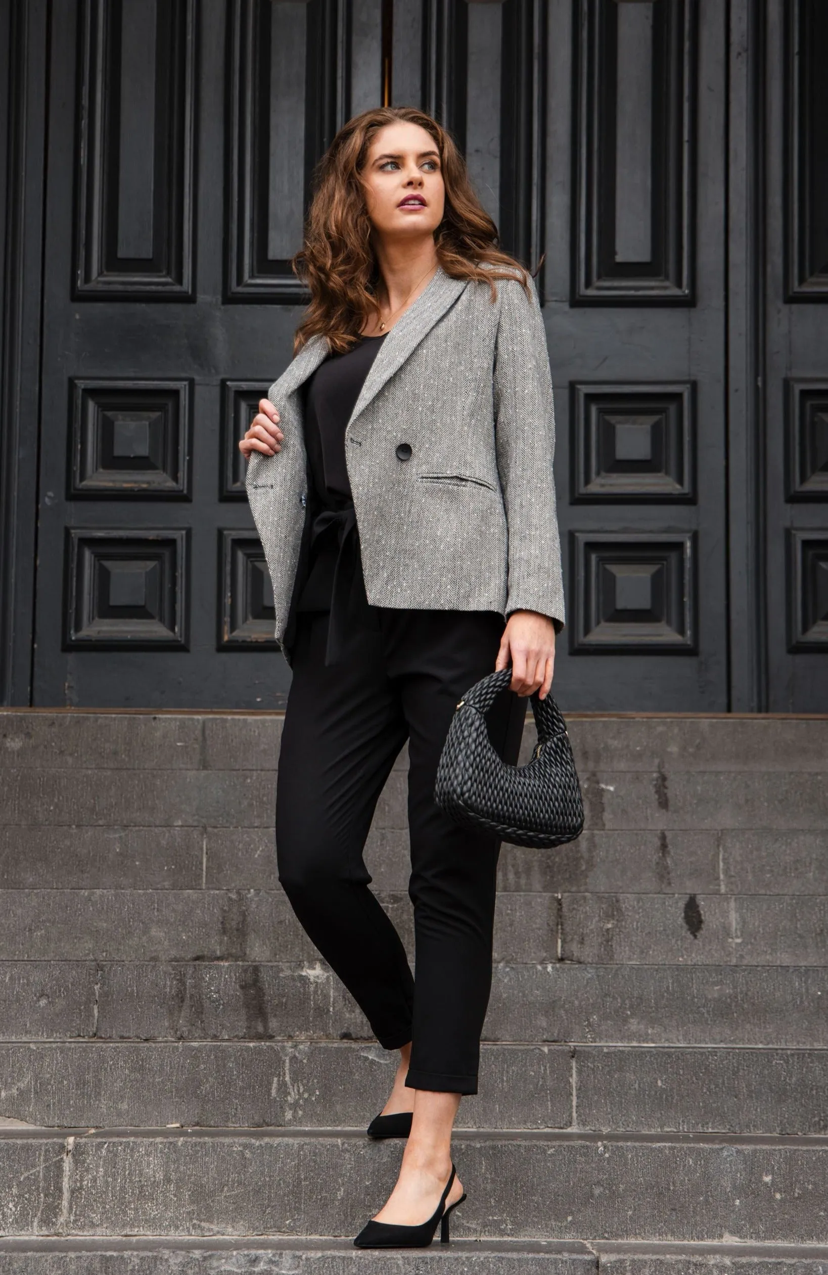 Jordanna Blazer - Sprinkle Houndstooth