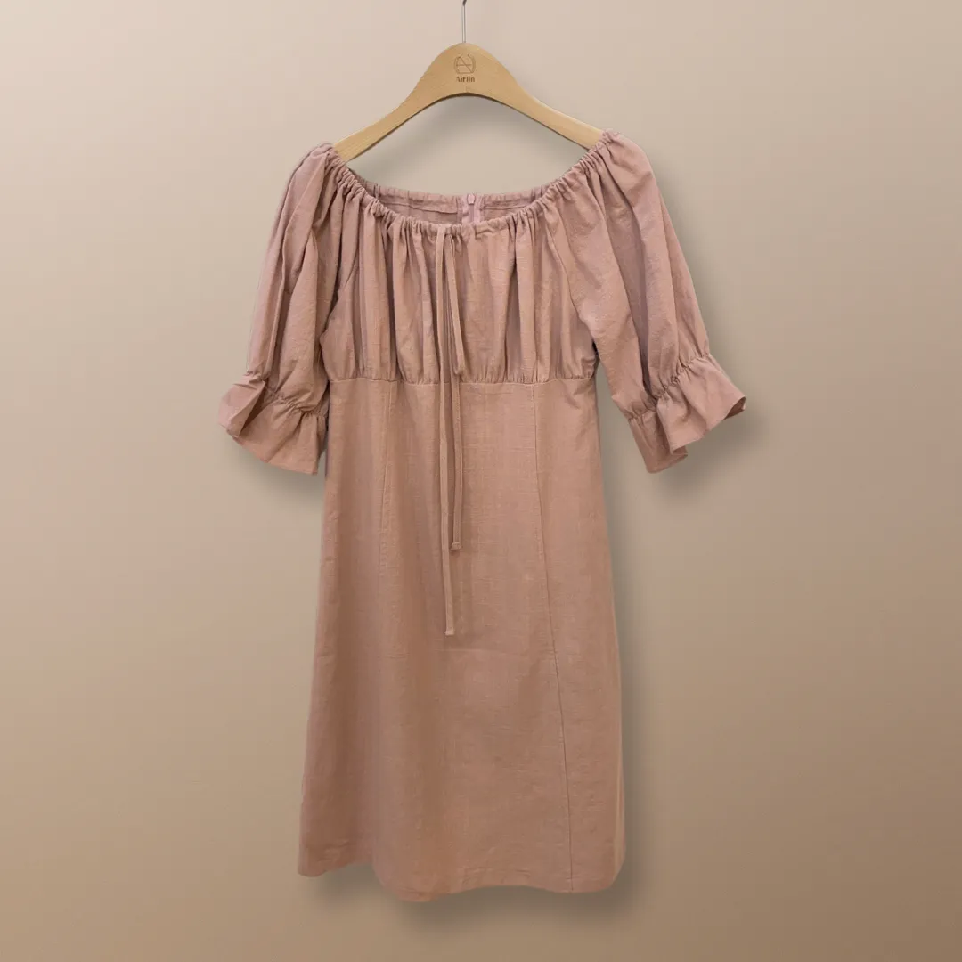 Linen puff dresses