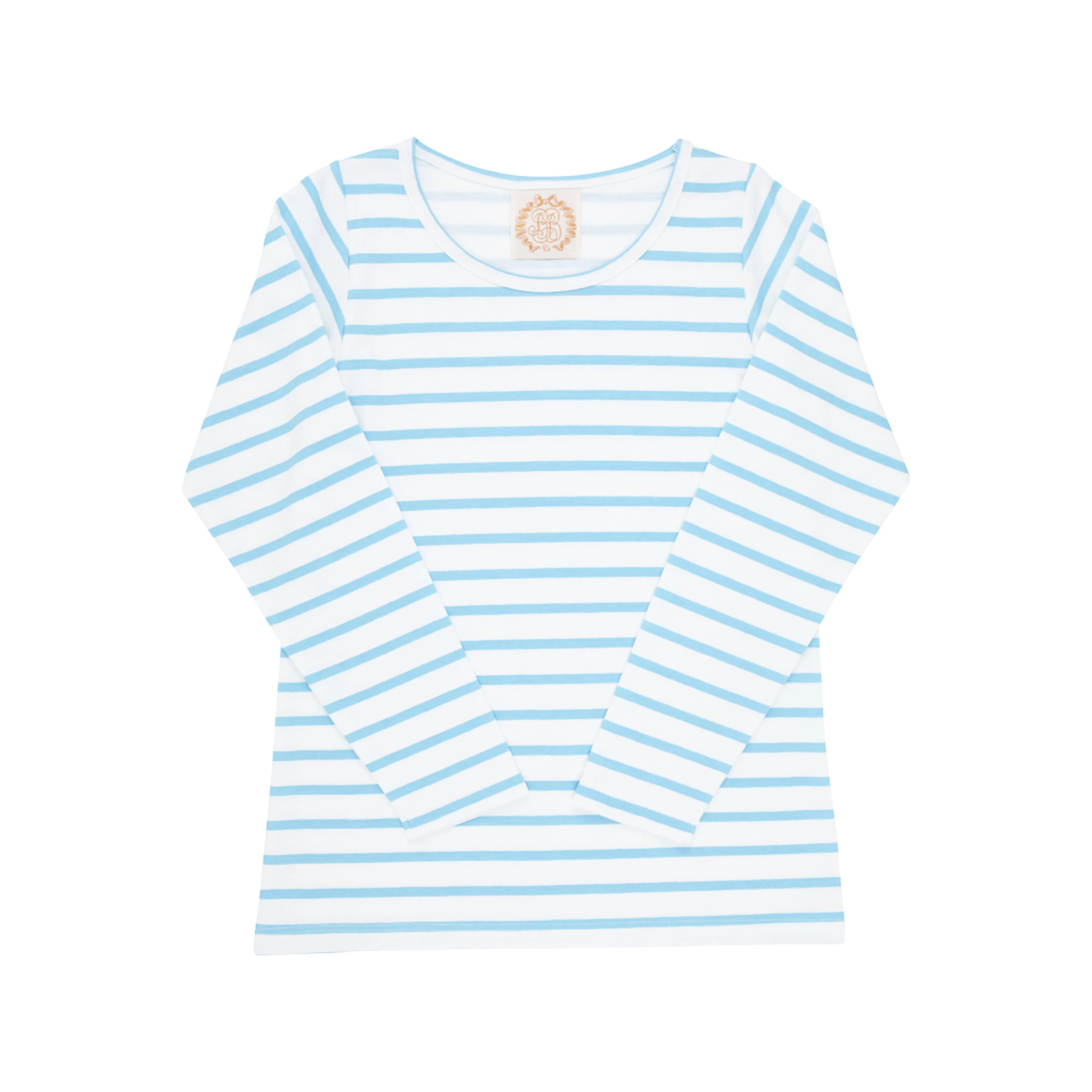 Long Sleeve Plain Jayne Play Shirt - Brookline Blue Stripe