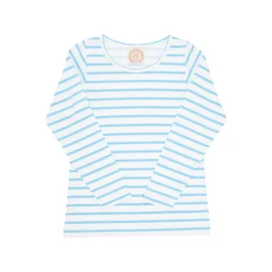 Long Sleeve Plain Jayne Play Shirt - Brookline Blue Stripe