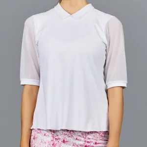 Meadow Preppy Collar Top (white)