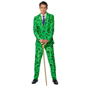 Men's slim fit suit with tie Suitmeister Batman The Ridder, green