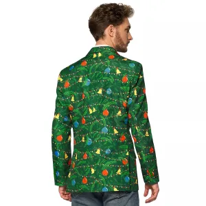 Men's Suitmeister Slim Fit Christmas Tree Light Up Suit green jacket