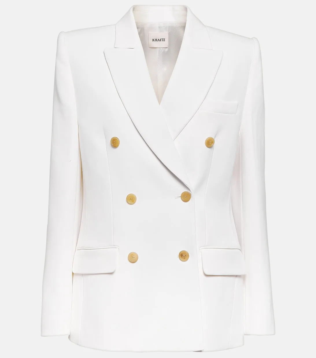 Nathan KHAITE double-breasted blazer, white