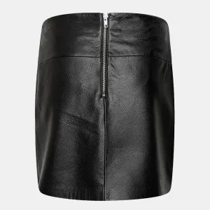 New High Quality Women’s Real Leather Mini Skirt