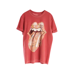 Paisley Classic Tongue Vintage Cuffed Sleeve T-Shirt