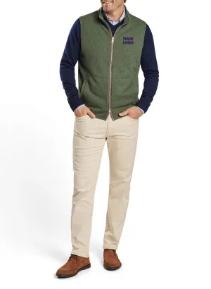 Peter Millar Crown Sweater Custom Fleece Vests, Dark Olive