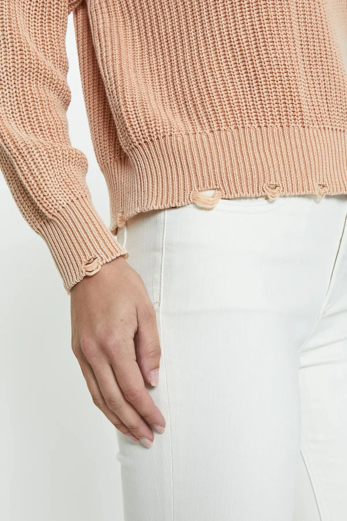 PIS Eva Crew Neck Sweater in Sandwashed Tan