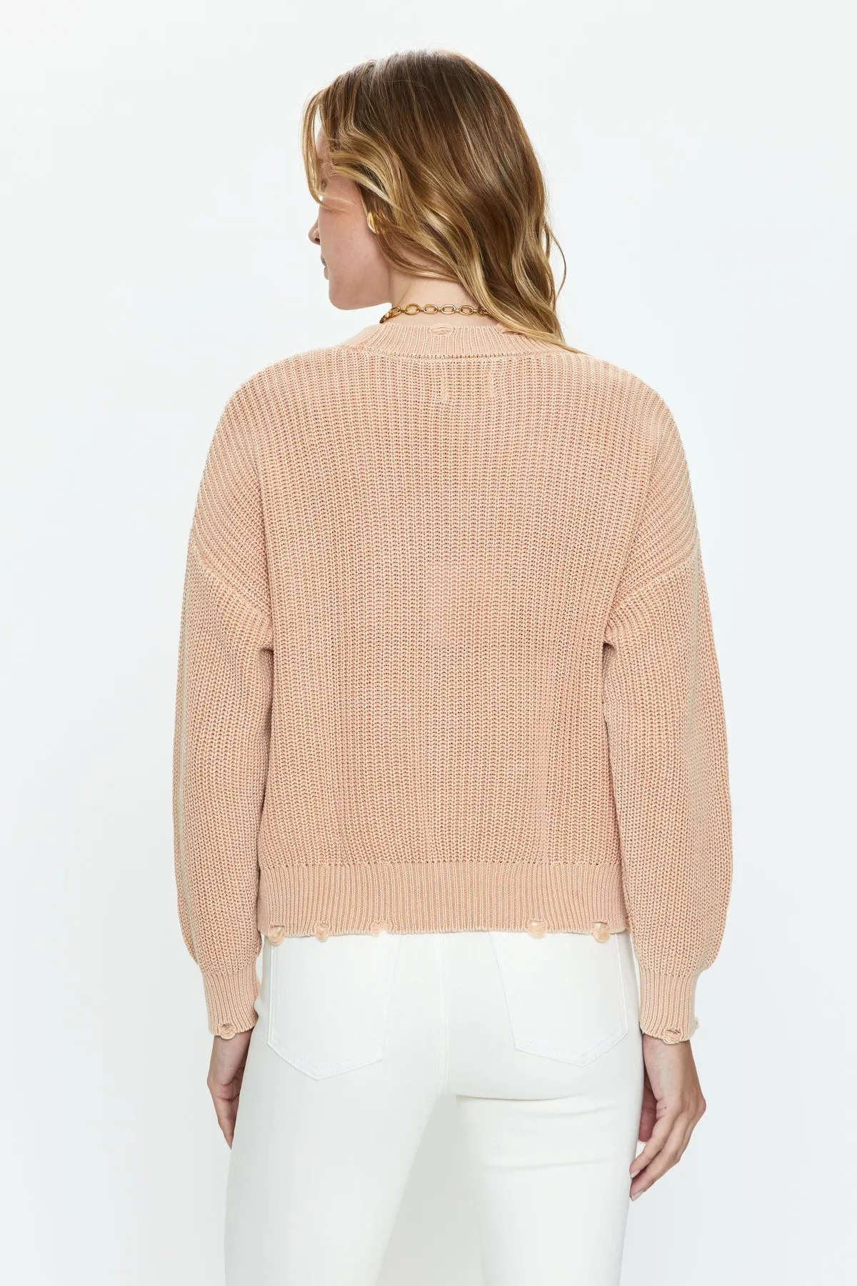 PIS Eva Crew Neck Sweater in Sandwashed Tan