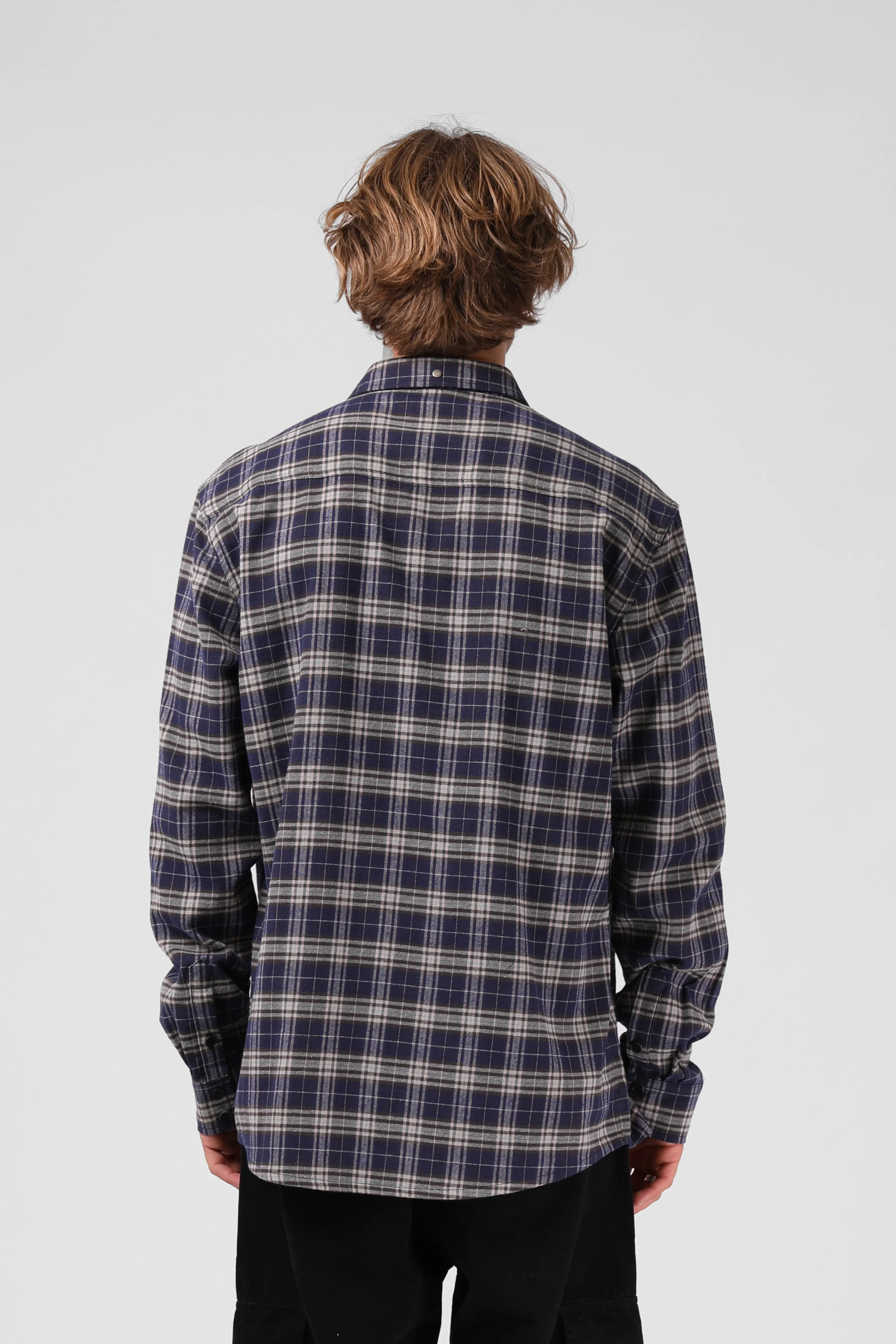 Plaid L/S Shirt - Navy Plaid