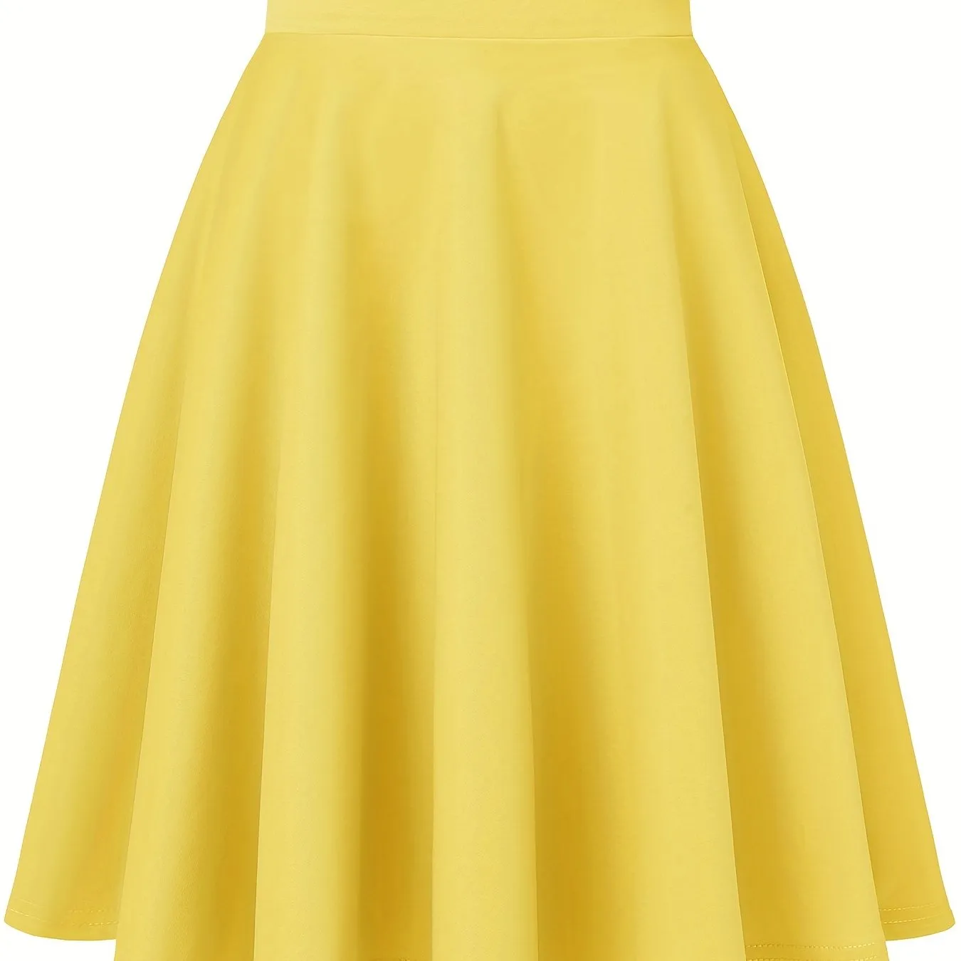 Pleated Skater Skirts Chic High Waist ALine Casual Style