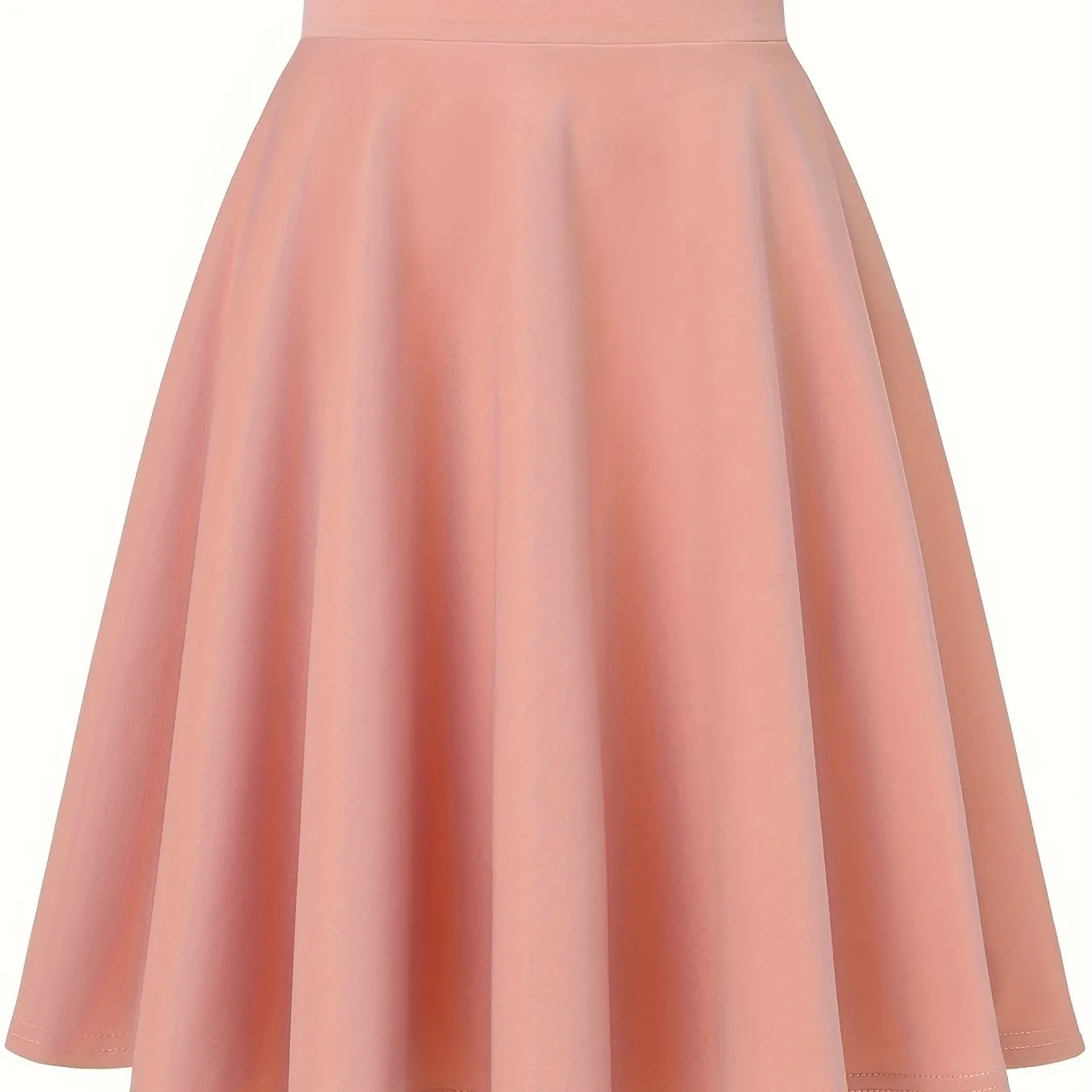 Pleated Skater Skirts Chic High Waist ALine Casual Style