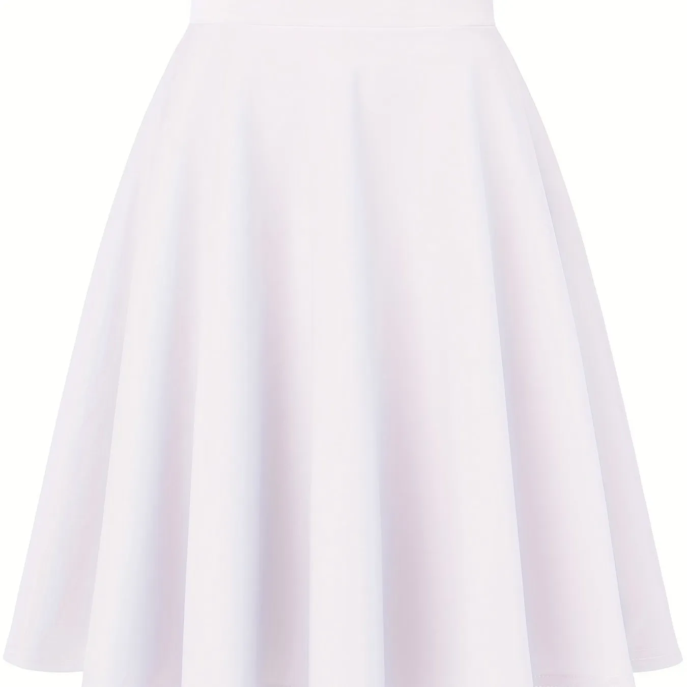 Pleated Skater Skirts Chic High Waist ALine Casual Style