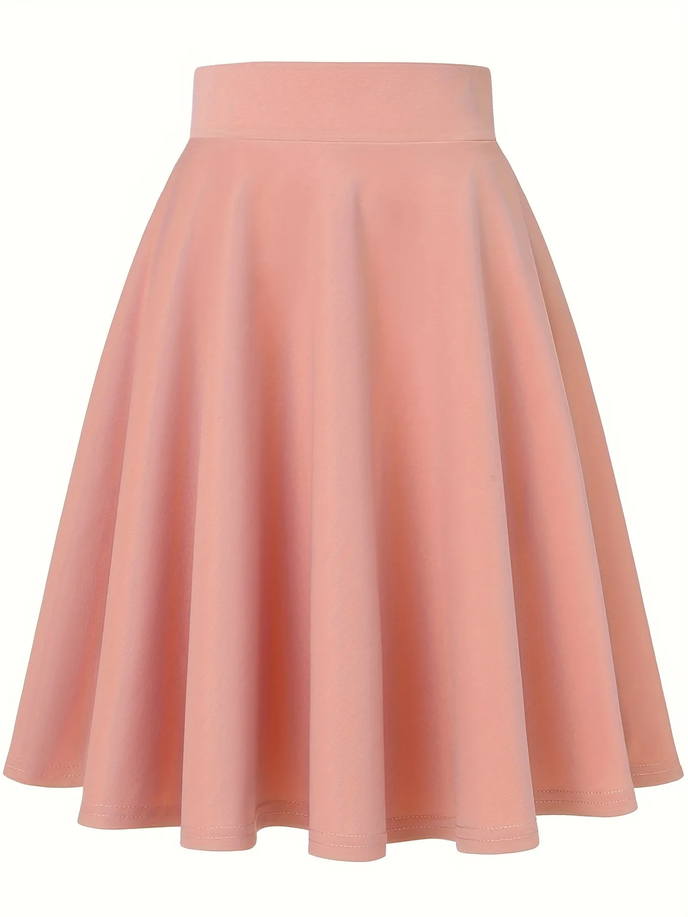 Pleated Skater Skirts Chic High Waist ALine Casual Style