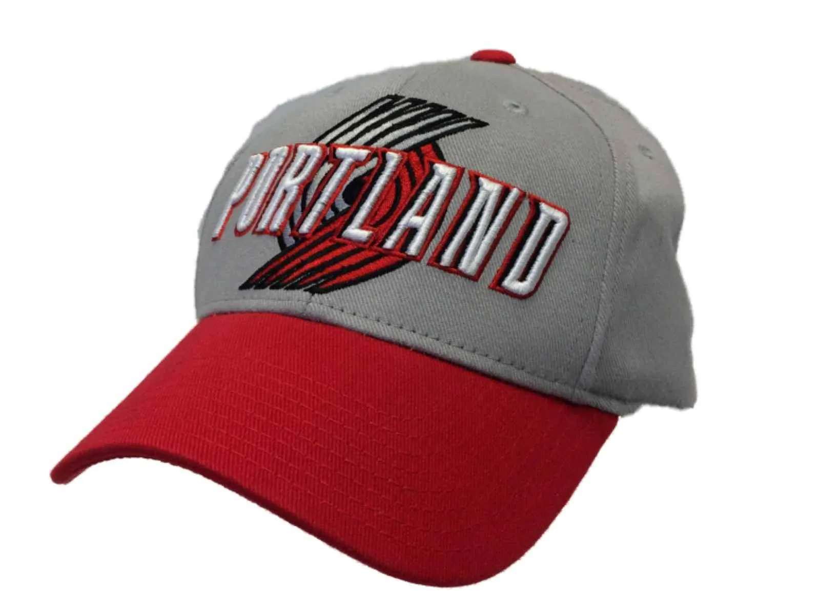 Portland Trail Blazers Adidas Light Gray Structured Fitted Hat Cap (S/M)