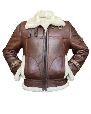 RAF B3 Aviator Shearling Bomber Jacket | Classic & Warm Rfx Leather