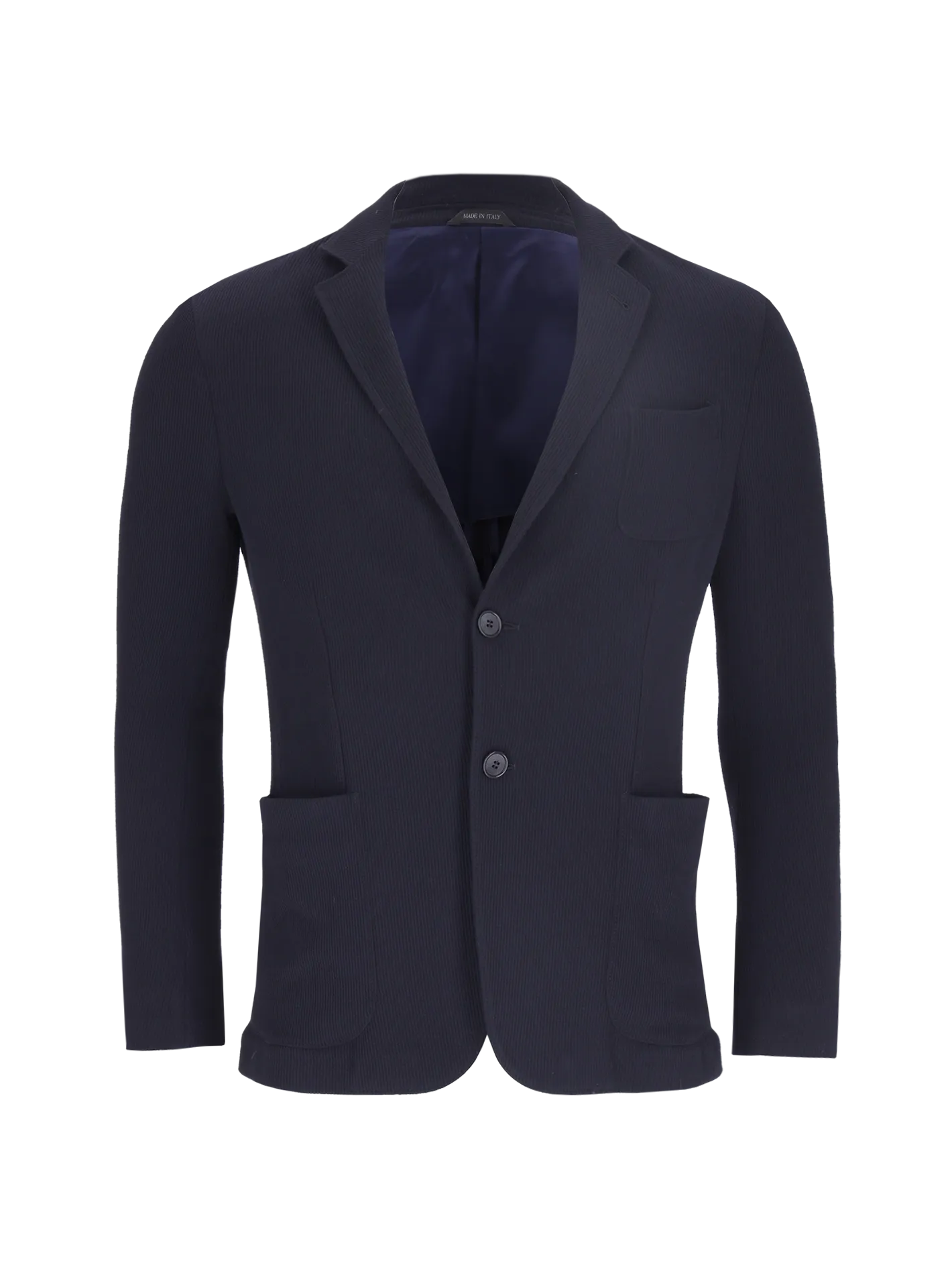 ribbed-texture unstructured suit