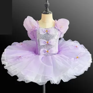 Sequined Ballet Skirts For Girls Professional Ballet Tutu Dance Costume