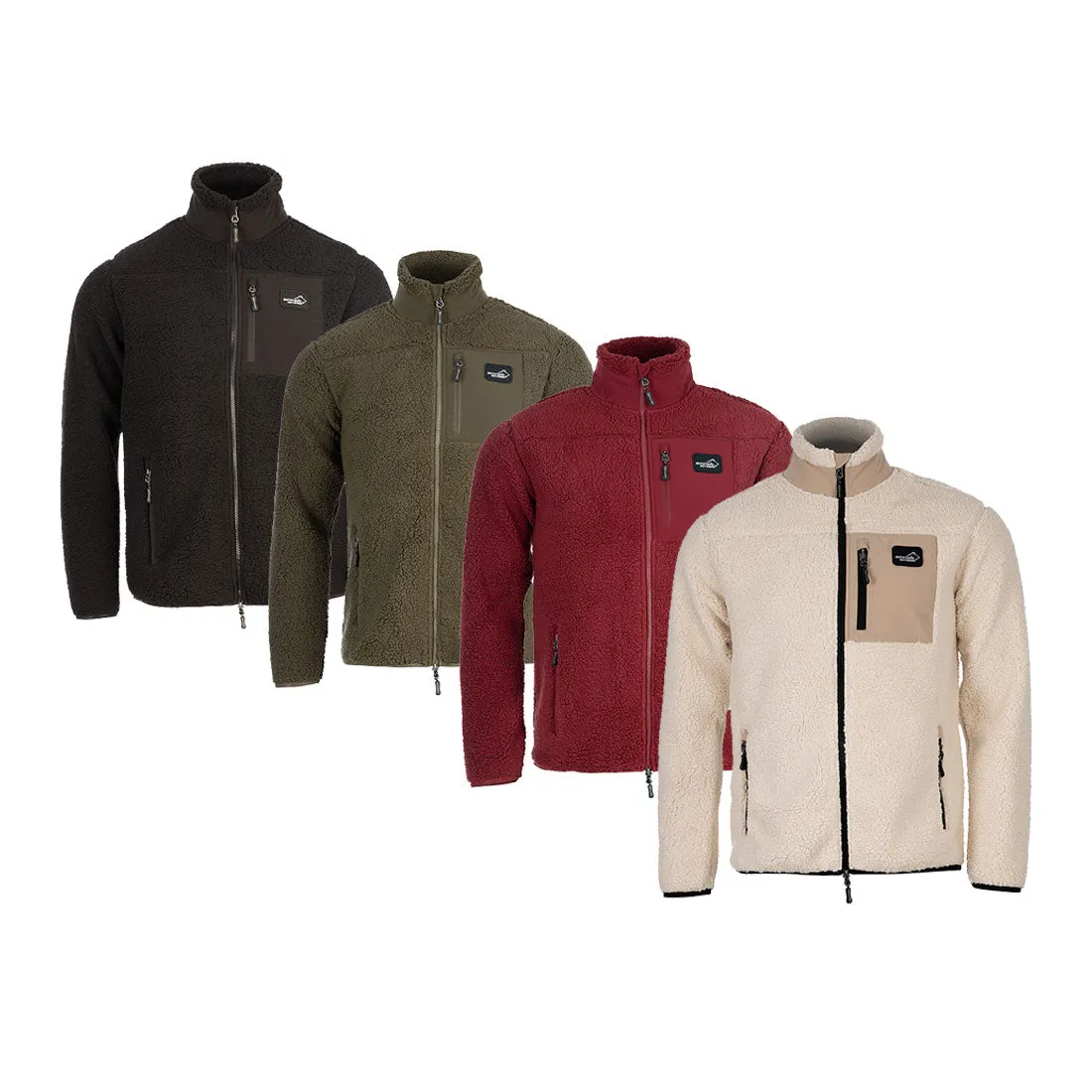 Sherpa Fleece Jacket for Men (Off-White)