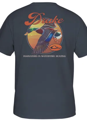 S/S Vintage Mallard Tee in Dusty Navy by Drake