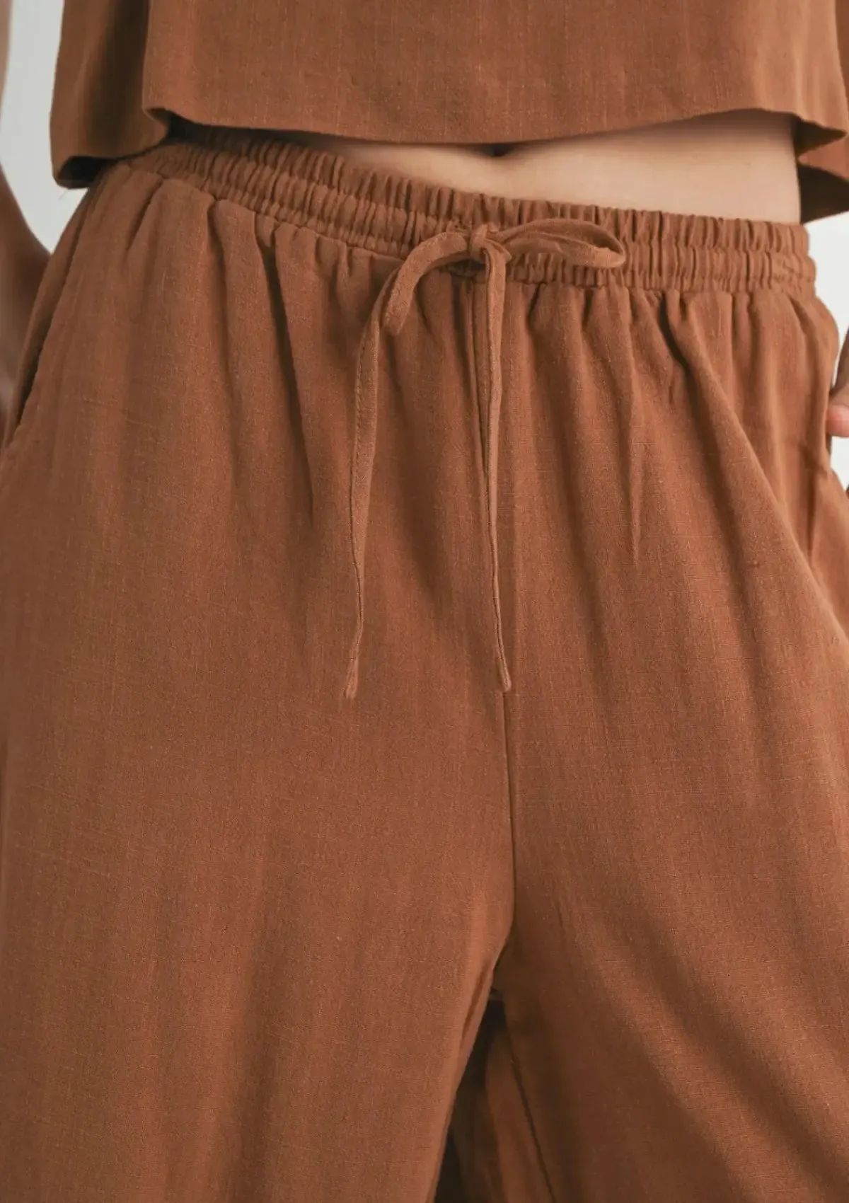 Sugarloaf Linen Pants - Brown