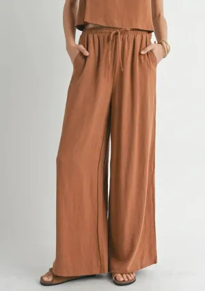 Sugarloaf Linen Pants - Brown