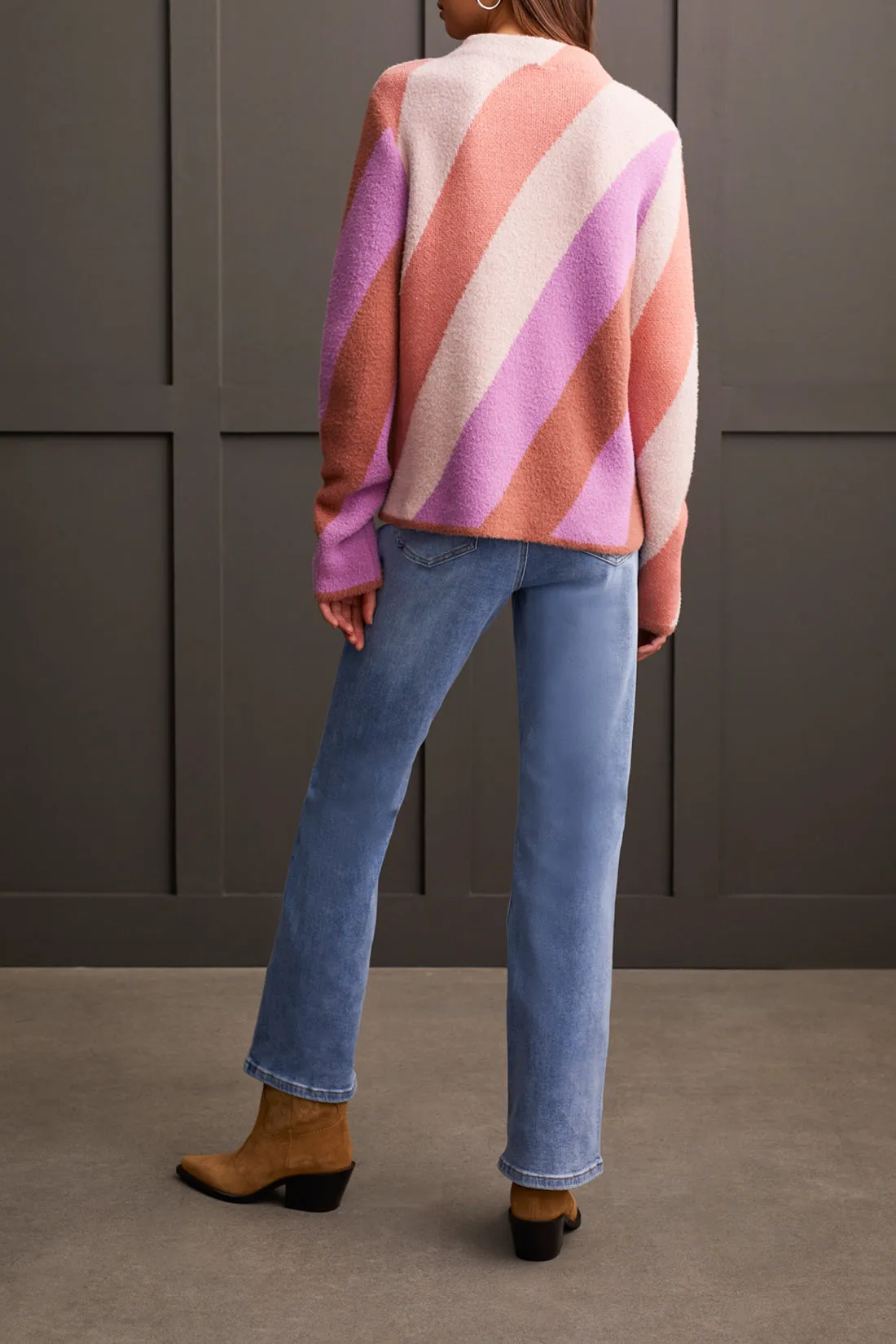 Sure! Here is a more optimized title for the product with descriptive modifiers:

Womens Cozy Fuzzy Double Knit Mock Neck Sweater by Tribal