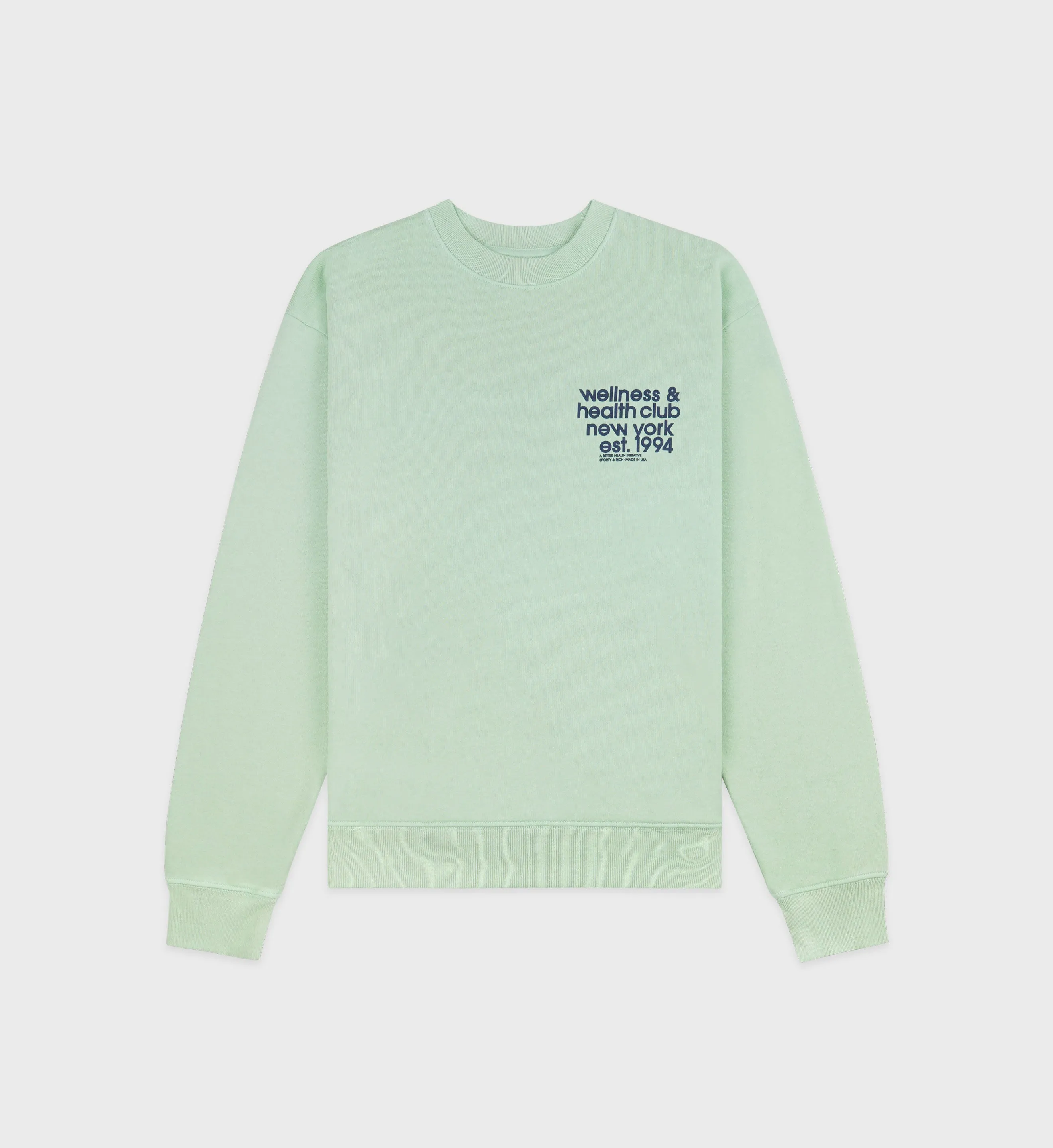 USA Health Club Crewneck - Thyme/Navy