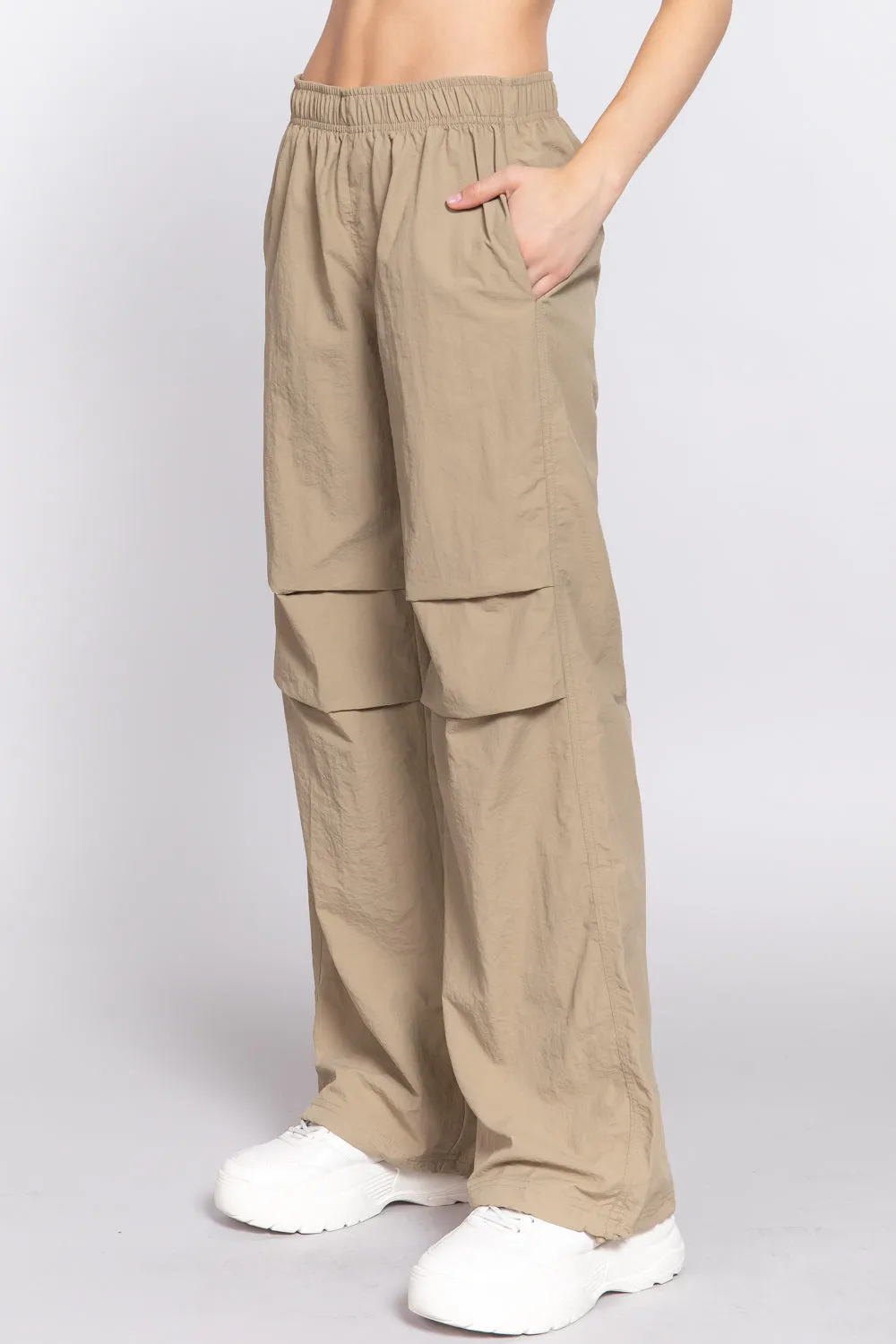 Waist Elastic Parachute Pants - 3 colors to choose from